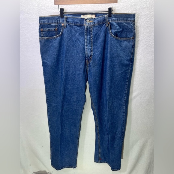 Levis 569 Loose Straight Jeans Mens 42/32 Blue Denim Work Comfort Casual 1813 - Picture 1 of 9